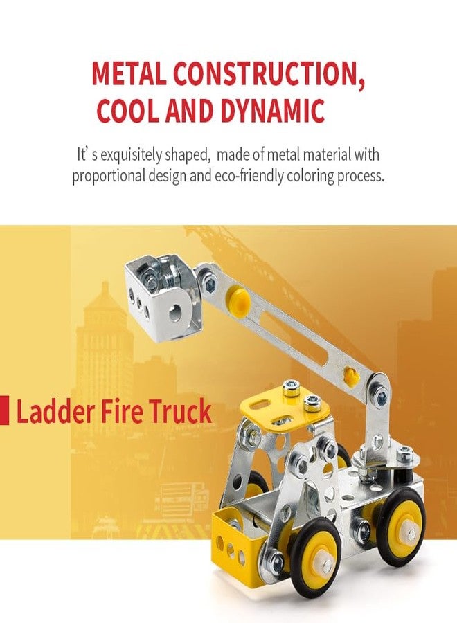 Ferthor Fun Erector Set for Boys Age 8-12,4 Mini Metal Model Set for Kids,Engineering Metal Building Kit,Learning Construction Truck Building Toys for Boys Age 8-12 DIY STEM Educational Gifts (330pcs) - Image 5