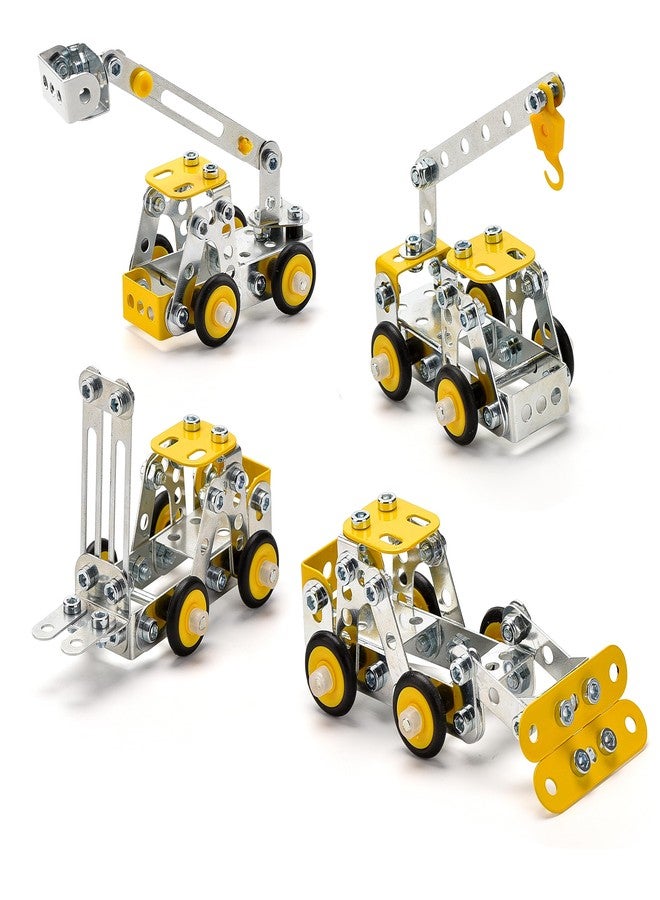 Ferthor Fun Erector Set for Boys Age 8-12,4 Mini Metal Model Set for Kids,Engineering Metal Building Kit,Learning Construction Truck Building Toys for Boys Age 8-12 DIY STEM Educational Gifts (330pcs) - Image 1