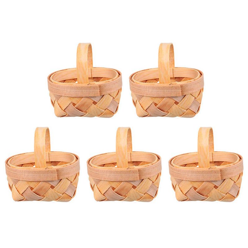 15 Pcs Wedding Handmade Basket Candy Woven Basket Decorative Mini Baskets - Image 1