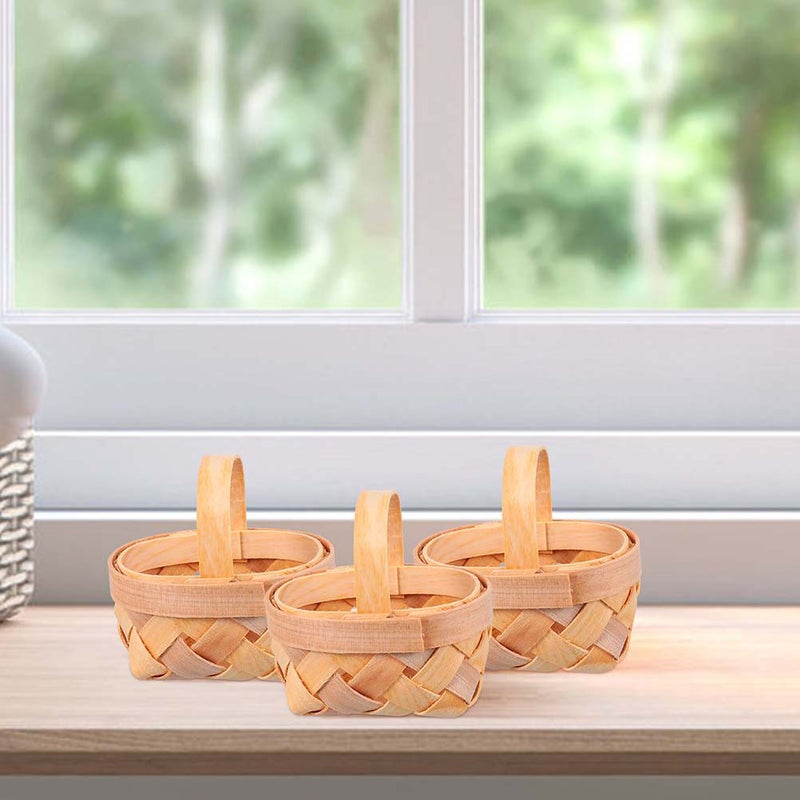 15 Pcs Wedding Handmade Basket Candy Woven Basket Decorative Mini Baskets - Image 3
