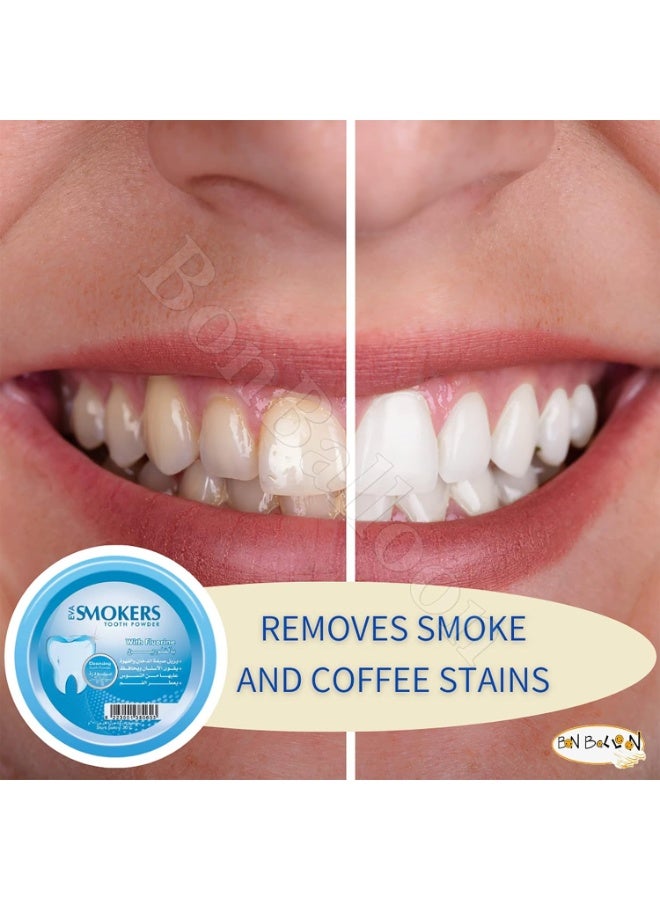 إيفا مسحوق أسنان إيفا للمدخنين بالفلور، طبيعي، عشبي 40 جم - Image 3