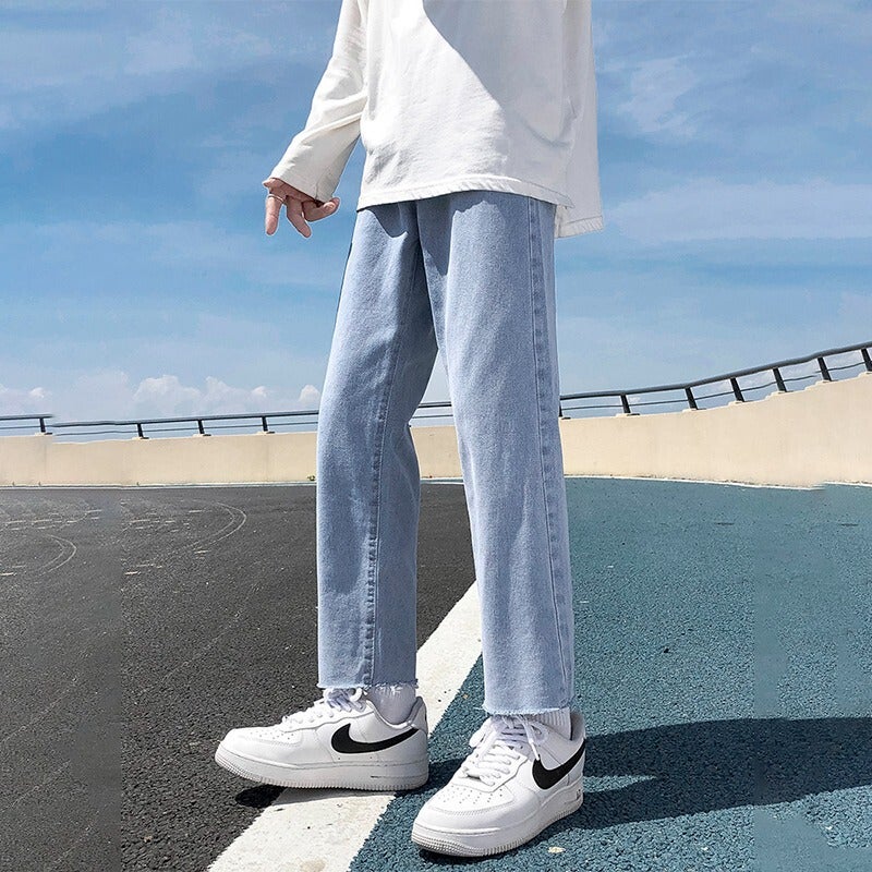 Unisex Classic Denim Jeans Loose Fit Daily Outdoor Wear - Image 2