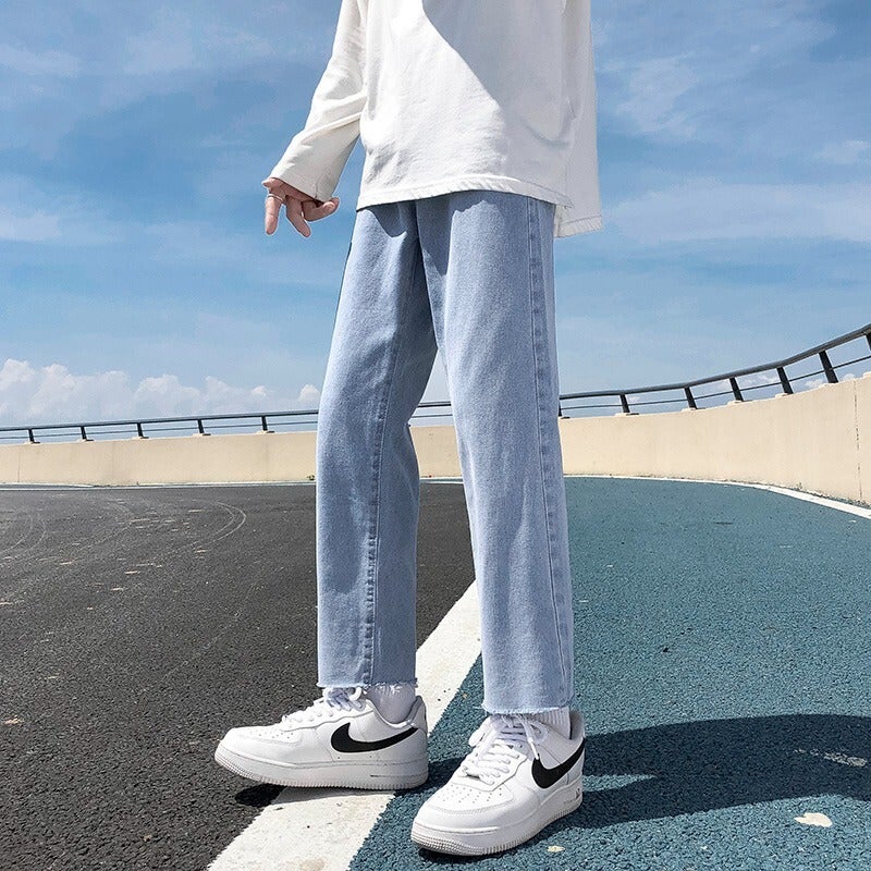 Unisex Classic Denim Jeans Loose Fit Daily Outdoor Wear - Image 1