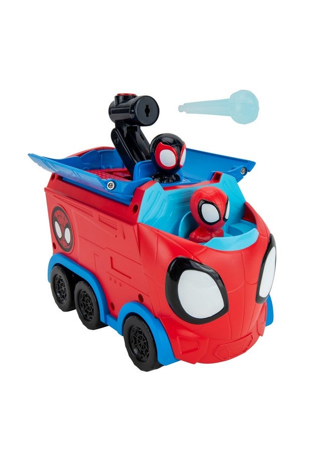 Marvel Spidey and His Amazing Friends Web Spinning Hauler - 8-Inch 3-in-1 Transforming Vehicle - Toys Featuring Your Friendly Neighborhood Spideys - Image 4