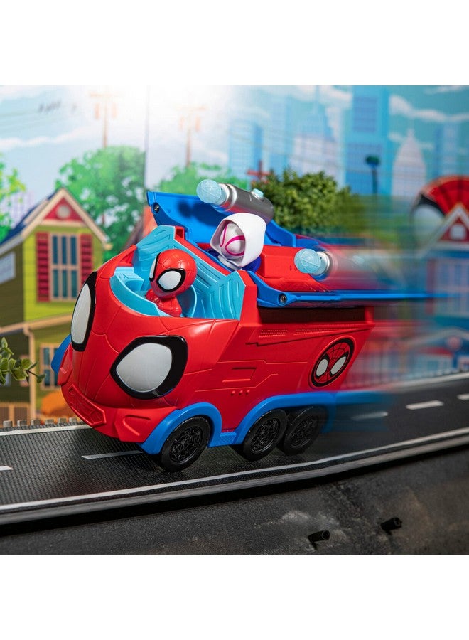 Marvel Spidey and His Amazing Friends Web Spinning Hauler - 8-Inch 3-in-1 Transforming Vehicle - Toys Featuring Your Friendly Neighborhood Spideys - Image 5