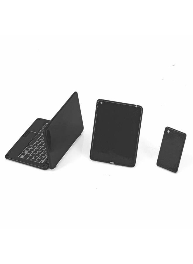 Lynkaye Dollhouse Decoration Miniature Accessories Dollhouse Computer Laptop Tablet Phone Simulation Accessories for Doll 1/6 1/12 Miniatures Play Set - 3 Pcs (3 Laptop-Black) - Image 3