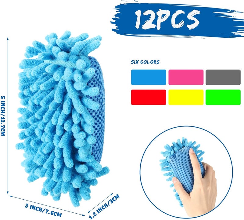 Epakh 12 Pieces Dry Erase Erasers Magnetic Board Eraser Washable Microfiber Shag Whiteboard Eraser for Chalk, Markers, Home, Classroom and Office(Grey, Neon Green, Neon Yellow, Red, Pink, Blue) - Image 2