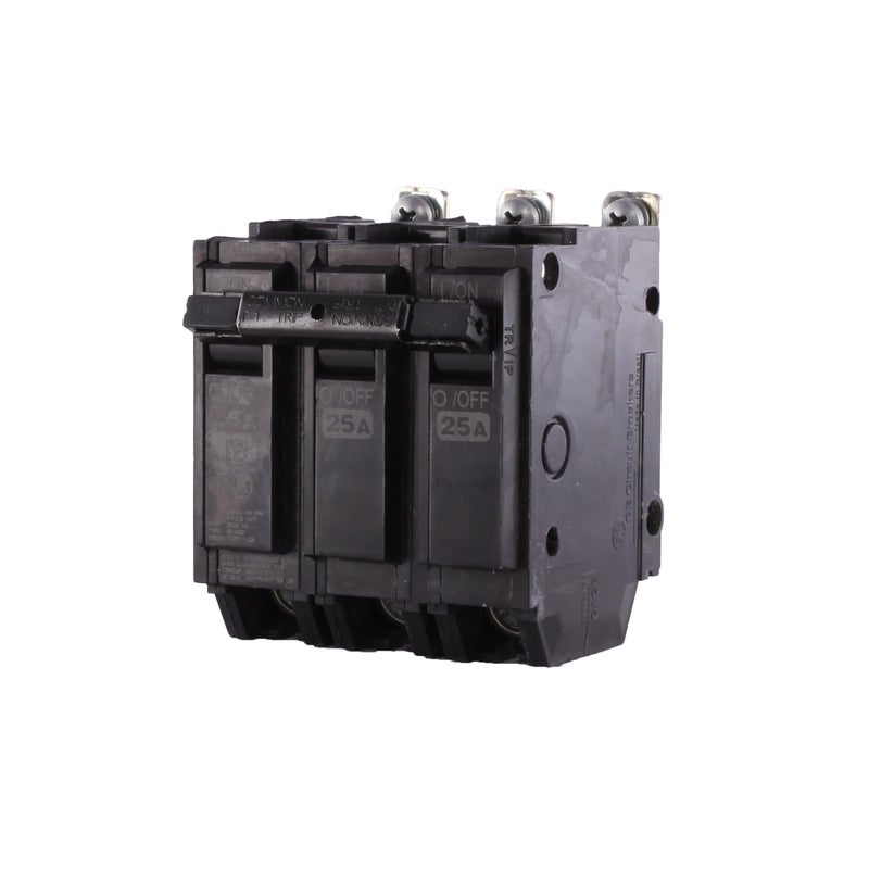 ABB TEYQLine THQB32025 قاطع دائرة مصغر 3 أقطاب 25A قاطع ثلاثي الأقطاب 120240 VAC 10 kA فصل حراري مغناطيسي تركيب مثبت على البراغي للاستخدام السكني والتجاري