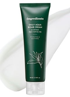 ONGREDIENTS ONGREDIENTS Daily Aqua Bomb Cream | Niacinamide, Panthenol, Hyaluronic Acid, Peptide Complex, Green Tea, Advanced Hydrating Formula for Dry, Sensitive Skin | Vegan, Korean Skin Care 80ml / 2.70 fl Oz  - Image 1