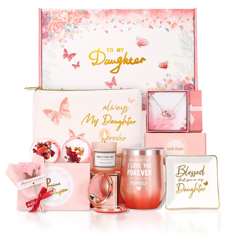ELSEULAR Daughter Gifts from Mom Birthday Gifts Basket for Grown Daughter Adult SPA Heartfelt Gift for Women and Girls from Mom Dad Gift Box Sets for Graduation Congratulations Christmas Holidays