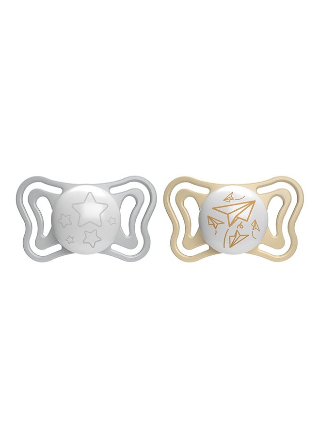 Chicco Pack Of 2 Physioforma Light Silicone Soother, 6 - 16 Months  - Image 1