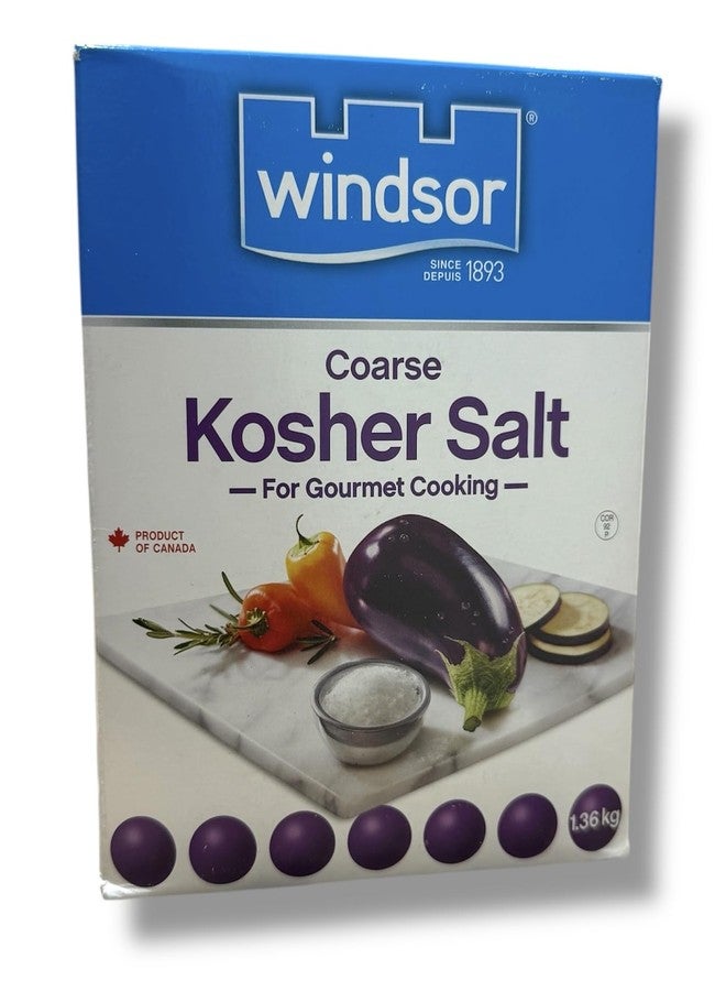 Windsor Coarse Kosher Salt 1.36kg, For Gourmet Cooking (Product of Canada) - Image 1