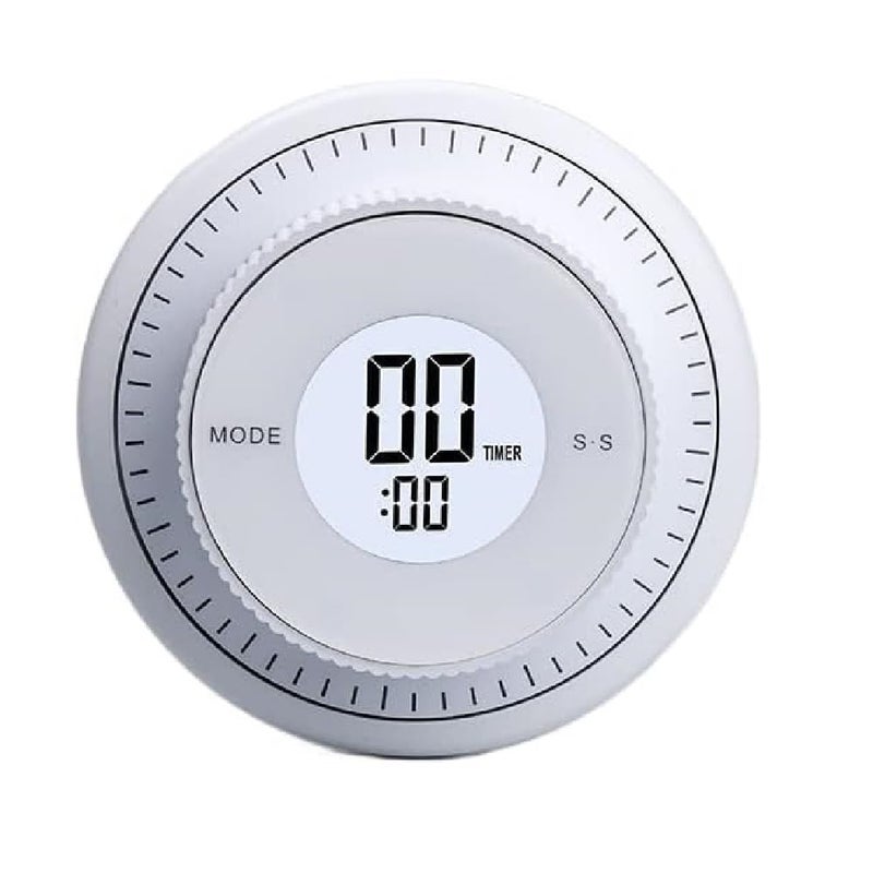 Trifecta Digital Kitchen Timer with Stand LED Display for KidsAdultsMagnetic Countdown CountupManagement Education Tool for Home KitchenSchoolOfficeFitnessStudying White - Image 1