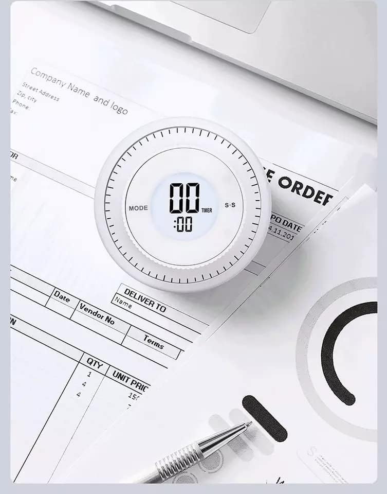 Trifecta Digital Kitchen Timer with Stand LED Display for KidsAdultsMagnetic Countdown CountupManagement Education Tool for Home KitchenSchoolOfficeFitnessStudying White - Image 4