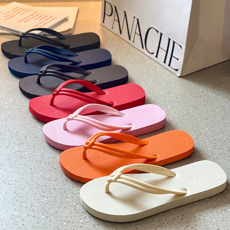 Women'S Flip-Flops Ins Trendy Summer Solid Color Thong Beach Slippers Non-Slip Sandals For Outdoor Fashion - Image 5