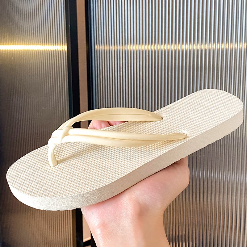 Women'S Flip-Flops Ins Trendy Summer Solid Color Thong Beach Slippers Non-Slip Sandals For Outdoor Fashion - Image 1