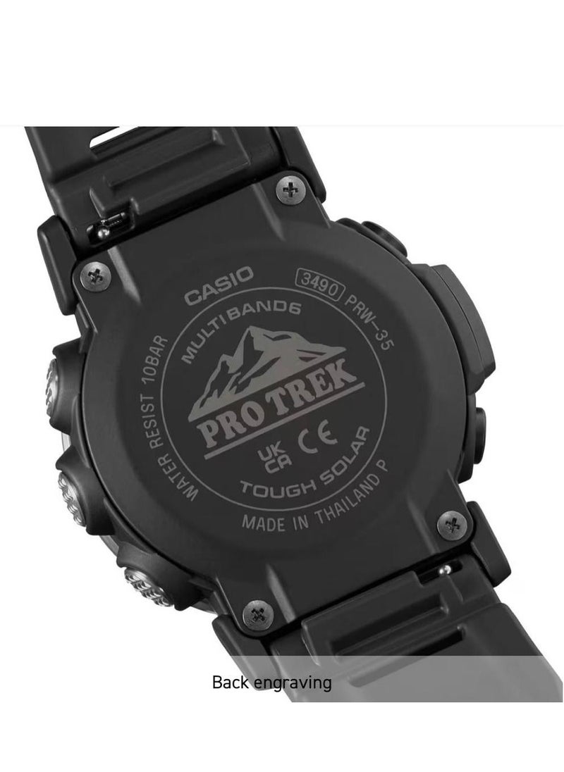 CASIO - Casio Protrek PRW-35-1A Black Bio-Based Resin Band Men Watch - Image 1