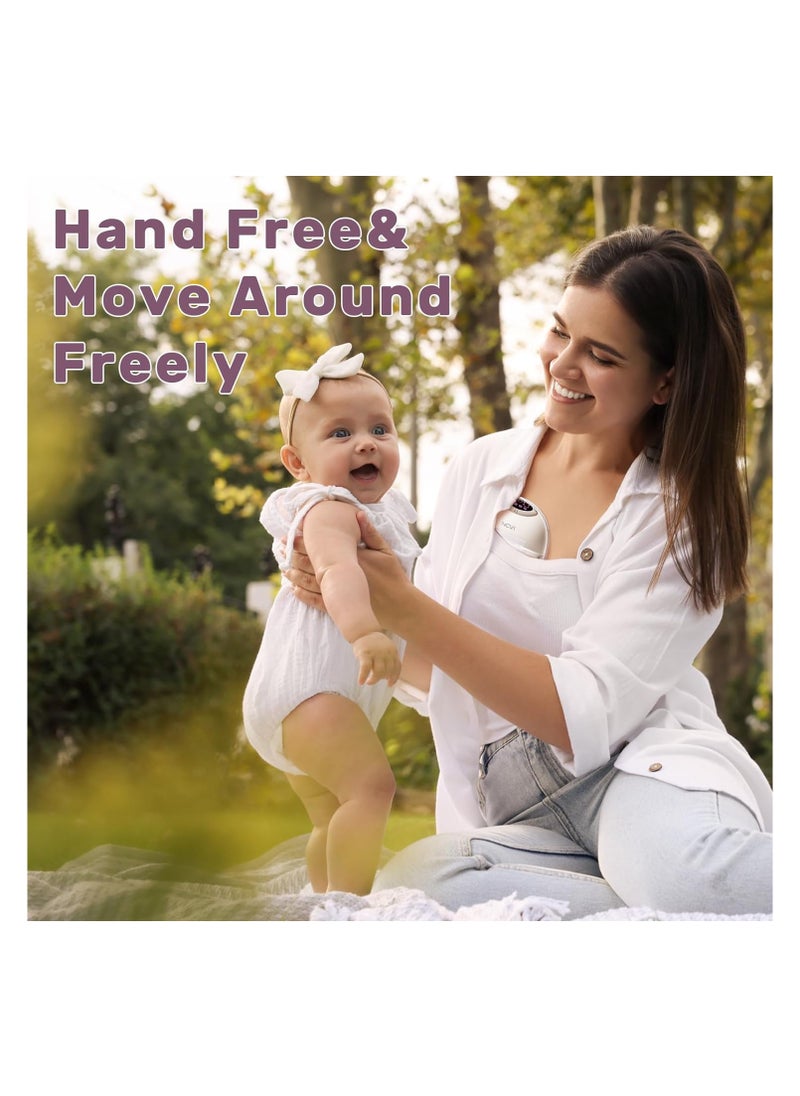 Swift Breast Pump Hands Free with 10 pcs Milk Storage Bag , Wearable Breastfeeding Pump with 3 Modes & 12 Levels, Electric Portable Breast Pump, 24mm  - Image 2