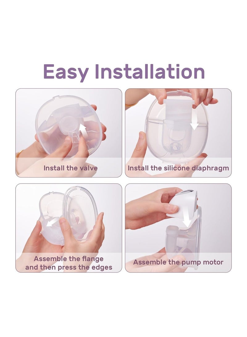 Swift Breast Pump Hands Free with 10 pcs Milk Storage Bag , Wearable Breastfeeding Pump with 3 Modes & 12 Levels, Electric Portable Breast Pump, 24mm - Image 3