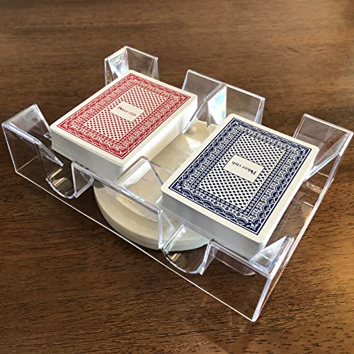 Yuanhe 2 Deck Rotating-Revolving Playing Card Tray, Card Holder - Image 4