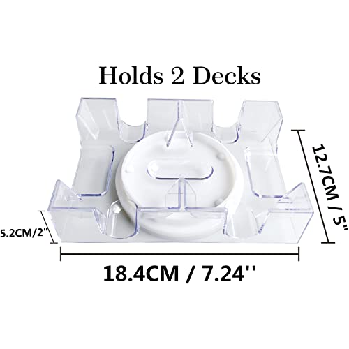 Yuanhe 2 Deck Rotating-Revolving Playing Card Tray, Card Holder - Image 3