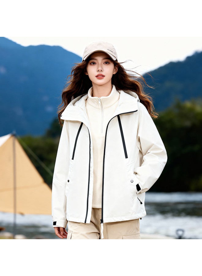 Fapai One Jacket, Two Styles Women's Jacket Outdoor Casual Two-piece Jacket Hooded Jacket Coat - Image 4
