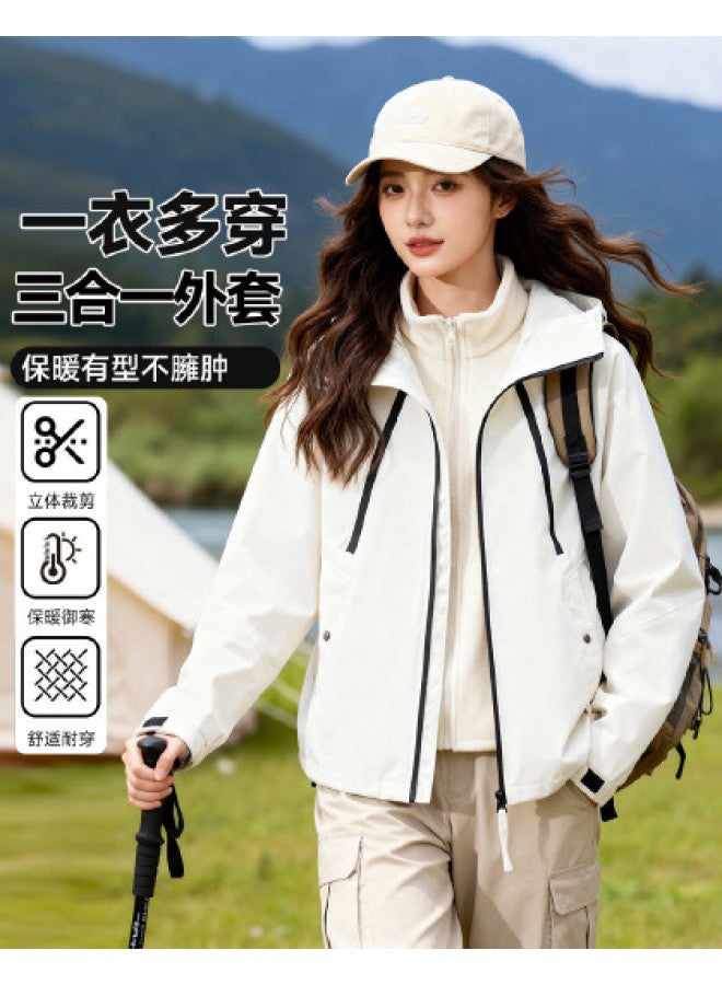Fapai One Jacket, Two Styles Women's Jacket Outdoor Casual Two-piece Jacket Hooded Jacket Coat - Image 1
