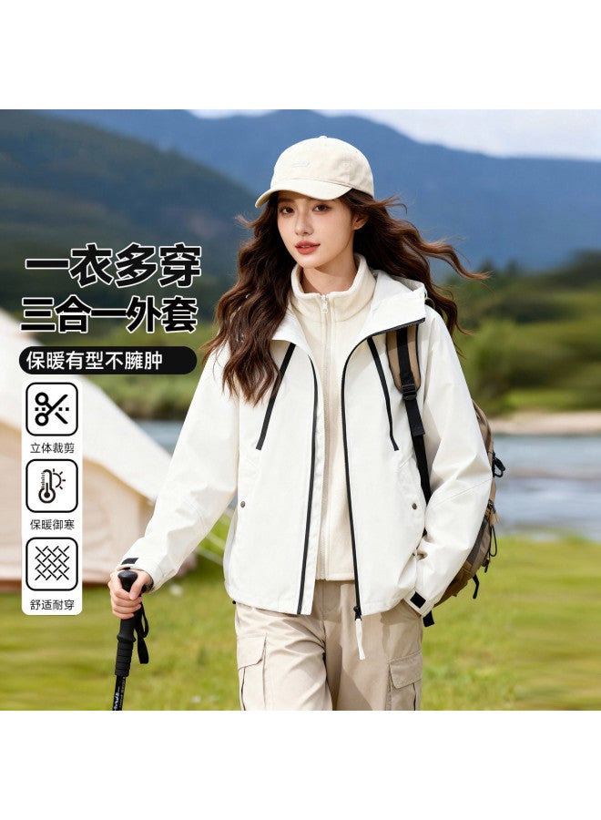 Fapai One Jacket, Two Styles Women's Jacket Outdoor Casual Two-piece Jacket Hooded Jacket Coat - Image 2