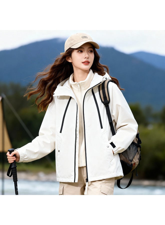 Fapai One Jacket, Two Styles Women's Jacket Outdoor Casual Two-piece Jacket Hooded Jacket Coat - Image 3