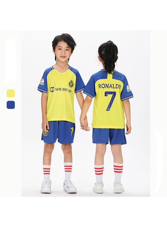 Men's and Women's Kindergarten Club Children's Wear Football Sports Match Football Suit Set Riyadh Victory No. 7 Jersey - Image 1
