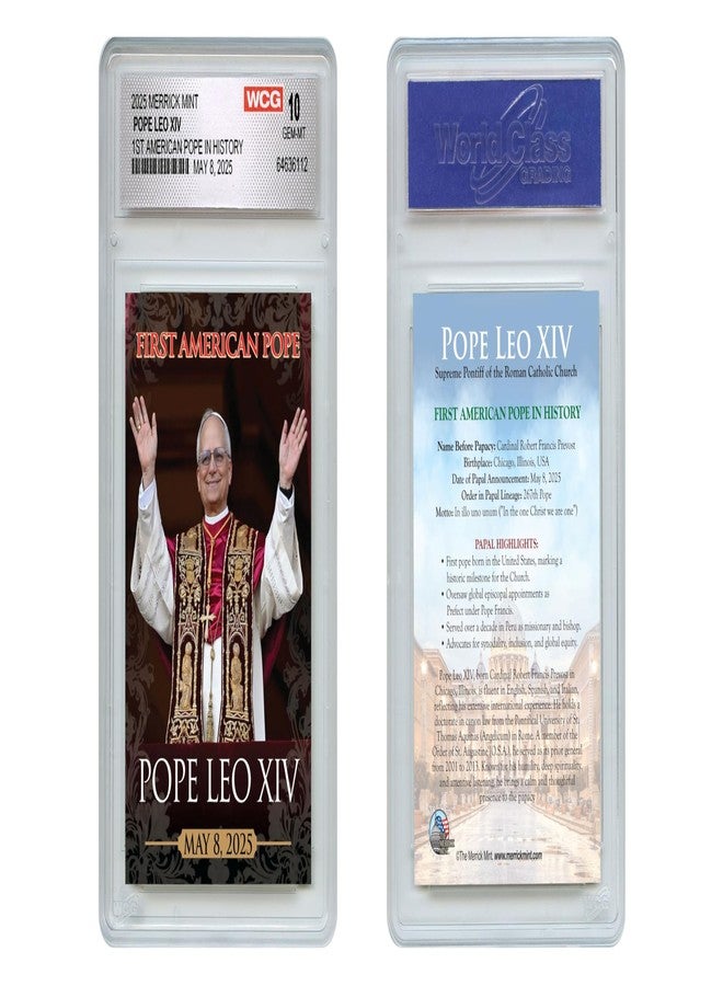 Merrick Mint 2025 Pope Leo XIV Official Premium Trading Card May 8, 2025 - Graded GEM-Mint 10 - Image 2
