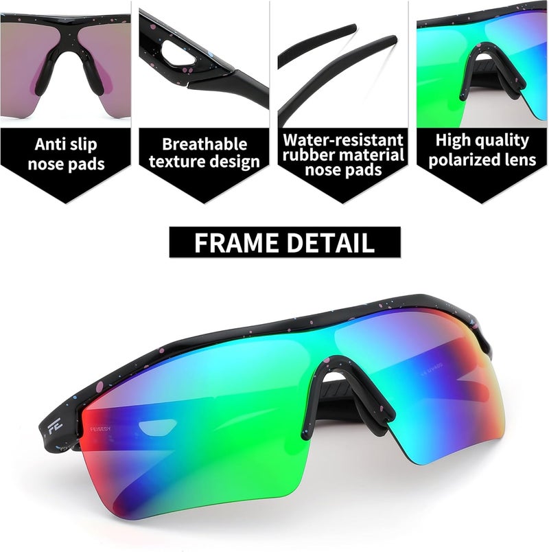 FEISEDY Kids Teens Baseball Polarized Sunglasses Sports TR90 Frame Boys Girls Cycling B2454 - Image 3