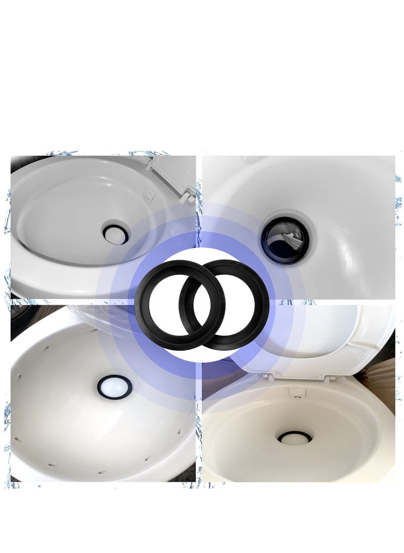 Excefore - 2 Pack Toilet Flush Ball Ring Seal Kit Replacement Gaskets Sealand Parts for Dometic RV Toilets - Image 1
