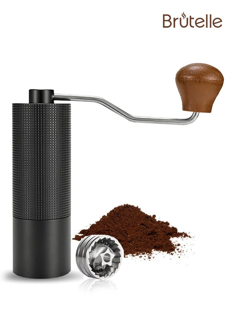 بريتيل مطحنة القهوة اليدوية مطحنة القهوة اليدوية سعة 25 جرام مع تنين قابل للتعديل CNC من الفولاذ المقاوم للصدأ مخروطي الشكل لتقطير القهوة الفرنسية بالضغط التركي - Image 1