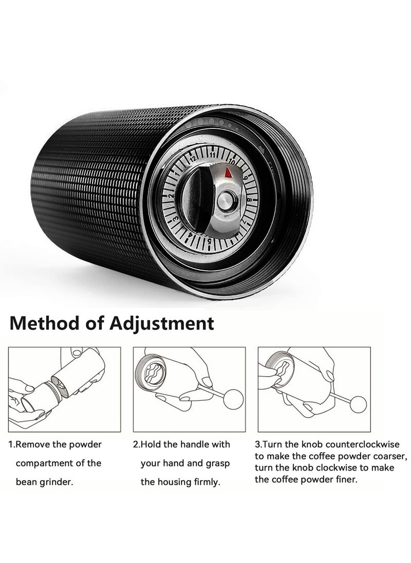 Brutelle - Manual Coffee Grinder Hand Coffee Grinder Capacity 25g with Adjustable Dragon CNC Stainless Steel Conical Burr for Drip Coffee French Press Turkish Brew - Image 1