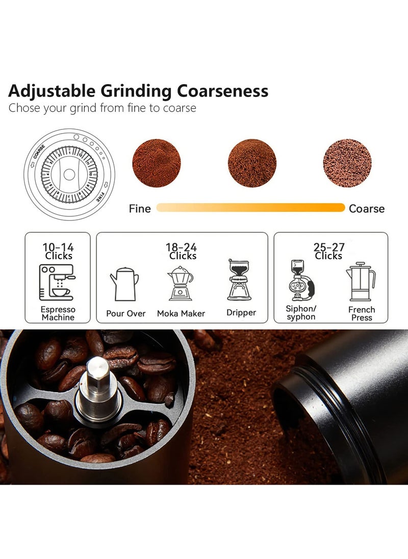 Brutelle - Manual Coffee Grinder Hand Coffee Grinder Capacity 25g with Adjustable Dragon CNC Stainless Steel Conical Burr for Drip Coffee French Press Turkish Brew - Image 1