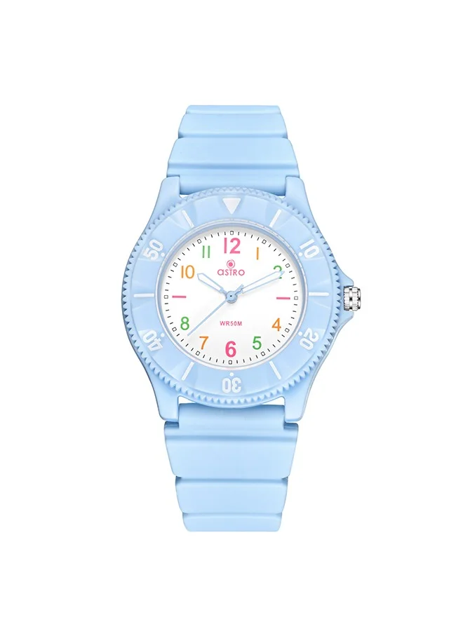 ASTRO Astro A23826-PPLW Kids Analog Display Watch & Thermoplastic Polyurethane Strap Light Blue