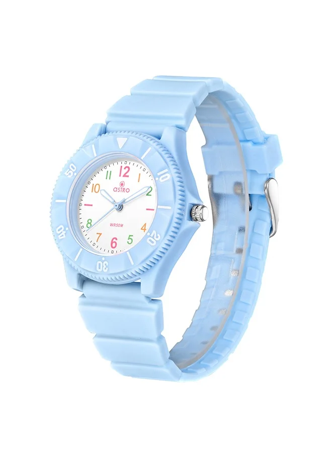 ASTRO Astro A23826-PPLW Kids Analog Display Watch & Thermoplastic Polyurethane Strap Light Blue