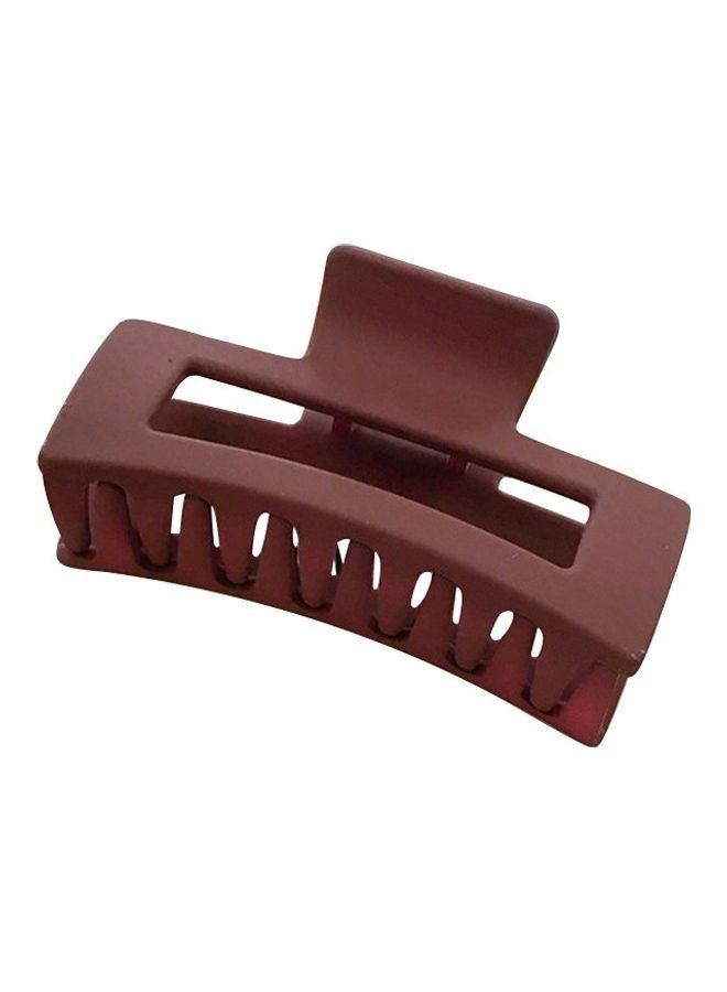 NIBEMINENT Plastic Grip Hair Claw Clips Clamp Brown - Image 1
