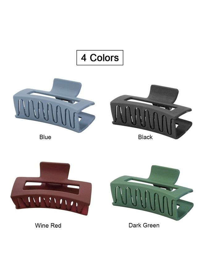 NIBEMINENT Plastic Grip Hair Claw Clips Clamp Brown - Image 3