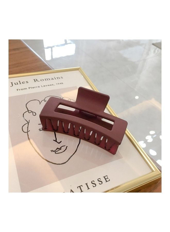 NIBEMINENT Plastic Grip Hair Claw Clips Clamp Brown - Image 2