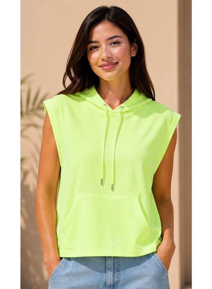 Don't Call Me Jennyfer Neon Sleeveless Hoodie – Relaxed Fit - Image 2