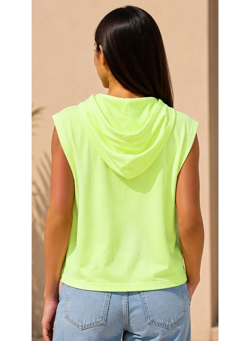 Don't Call Me Jennyfer Neon Sleeveless Hoodie – Relaxed Fit - Image 1