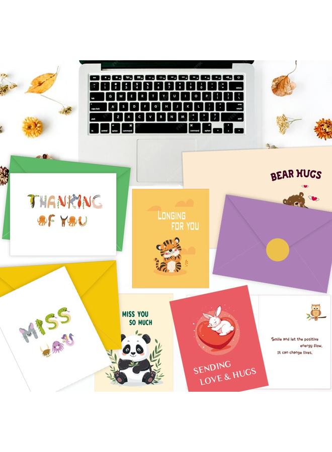 Bluejw New 60 Pieces Miss Card Encouragement Card Friendship Card With Greeting Color Envelope Thank You Card - Image 5