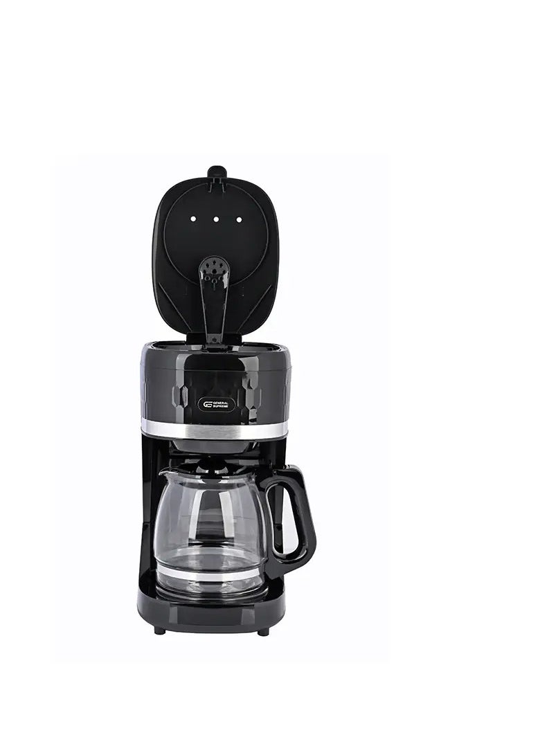 GENERAL SUPREME General Supreme Coffee Maker, Anti-Drip System, 920-1080 Watt, Black/Steel  - Image 2