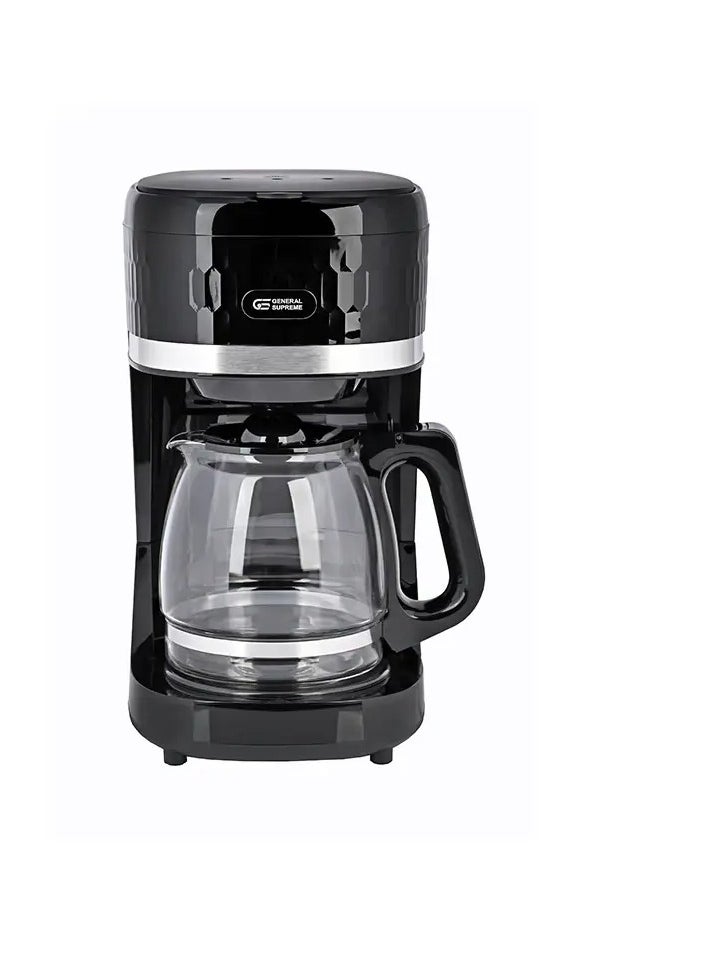GENERAL SUPREME General Supreme Coffee Maker, Anti-Drip System, 920-1080 Watt, Black/Steel  - Image 1