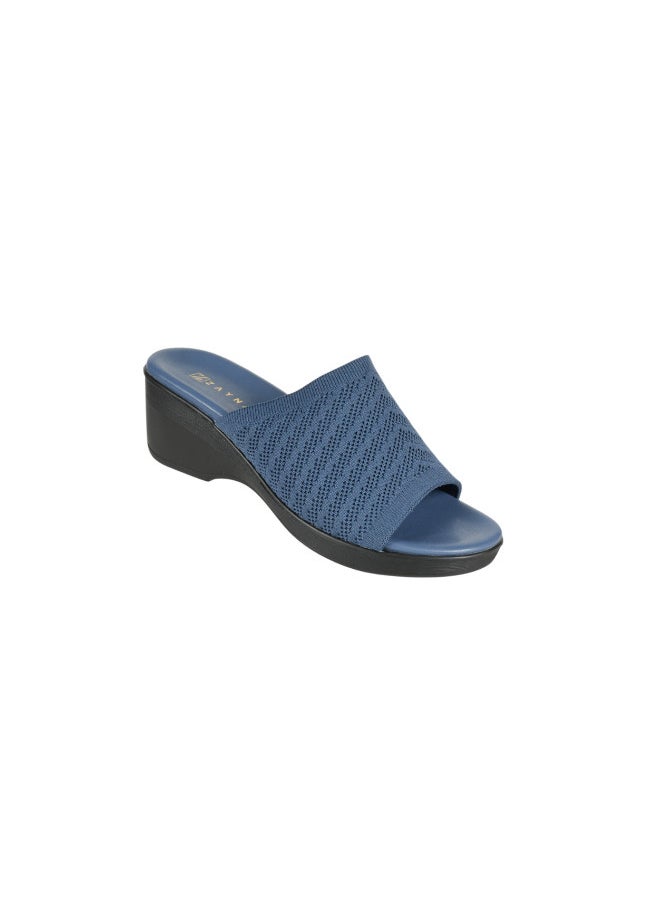 ZAYNA 221-257 Zayna Ladies Wedge Heel Sandals 23AWZ764 Blue  - Image 2
