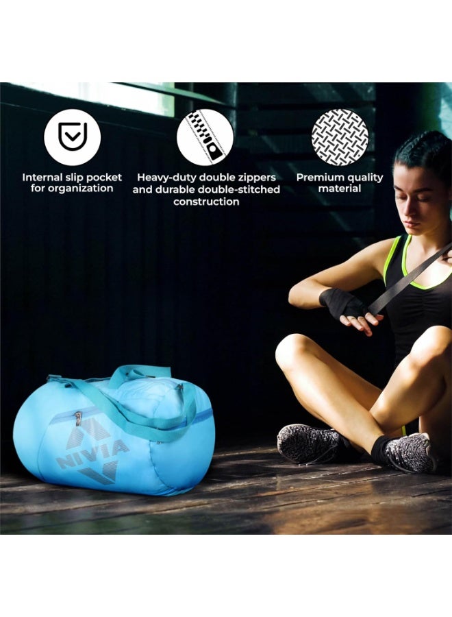 Nivia حقيبة ديفليت 2.0 - حقيبة رياضية زرقاء/رمادية - Image 3