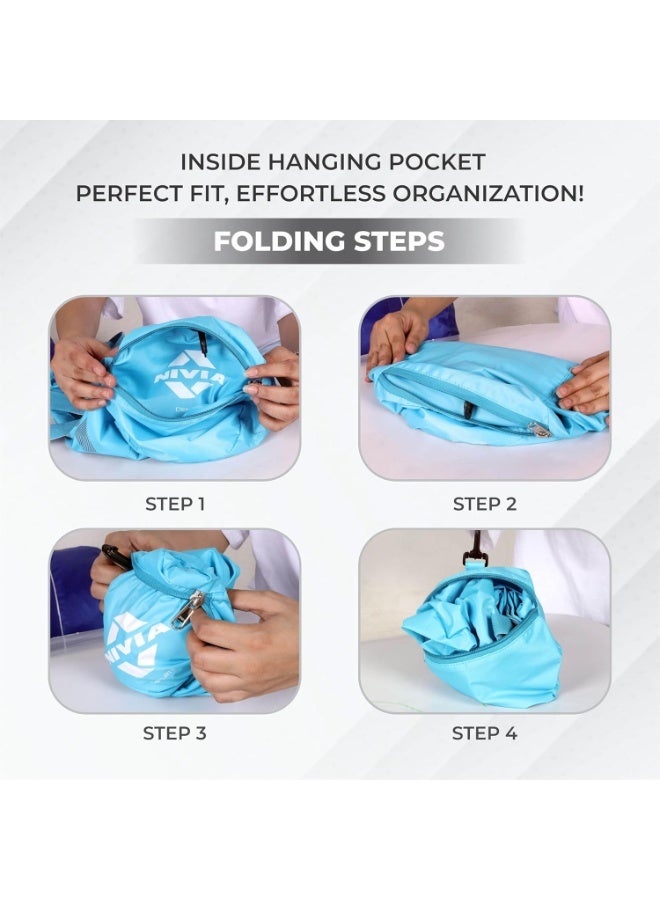 Nivia حقيبة ديفليت 2.0 - حقيبة رياضية زرقاء/رمادية - Image 4