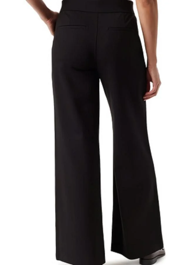 تايك تو Black Solid High Rise Flared Pants